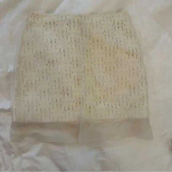 💙 EUC Tibi White Skirt with Overlay and Daisy Eyelet - Picture 2 of 5